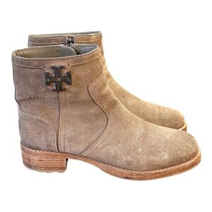 Tory Burch Eloise Flat Ankle Bootie Women’s Size 8.5 Tan